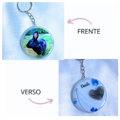 Chaveiro PET Redondo Frente e Verso