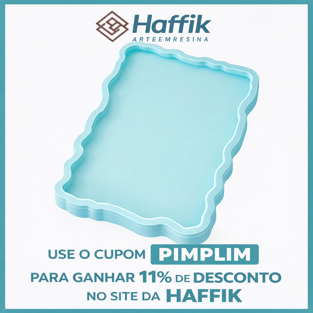 Molde De Silicone Para Resina Bandeja Irregular/Retangular - G