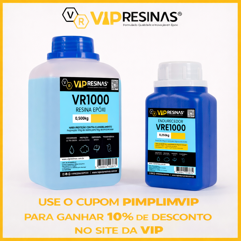 Resina Epóxi + Endurecedor Uv VR1000 750g Baixa Espessura